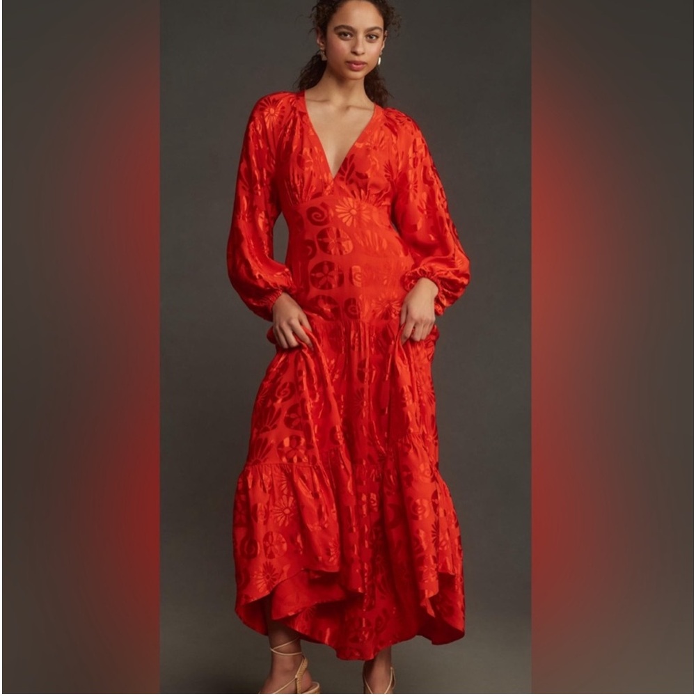 🔥Farm Rio Jacquard Maxi Dress
